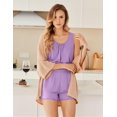 thumbnail image 4 of Ekouaer Womens Sleeveless Pajamas Set Casual Sleepwear Soft Pj Sets Tank Top and Shorts 2 Piece Loungewear for Summer, 4 of 6