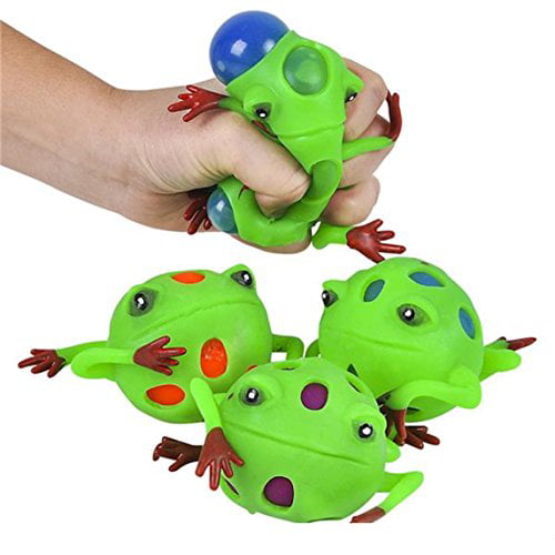 Rhode Island Novelty 3 Frog Squeeze Ball Toy Activity and Play 
