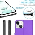 thumbnail image 6 of CoverON For Apple iPhone 13 Wallet Case, RFID Blocking Vegan Leather 6x Card Slot Holder Cover Flip Folio Phone Pouch, Purple, 6 of 7