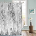 thumbnail image 3 of Fabric Shower Curtain, Grey Trees Forest Impressionist Oil Painting Art Bathroom Curtain with 12 Hooks Waterproof No Bad Odor Machine Washable Bath Curtains for Bathroom, Spa Room, 72"x84", 3 of 6