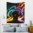 thumbnail image 4 of ZNDUO Colorful Neon Swirls Woman Art Pattern Wall Tapestry, Tapestries for Living Room Bedroom Dorm Classroom Office Decor 60x51 Inch, 4 of 8