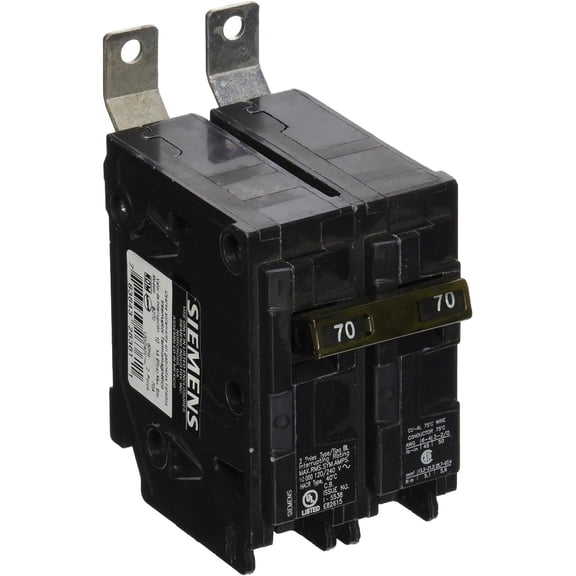nonbranded B270 70-Amp Double Pole 120/240-Volt 10KAIC Bolt in Breaker, COLOR — Indoor & Outdoor Use, NEC-Compliant