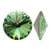 Swarovski Crystal, #1122 Rivoli Fancy Stones 12mm, 4 Pieces, Peridot Foiled