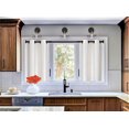 thumbnail image 1 of 1 par de cortinas cortas para ventana de cocina, 100 % privacidad, opacas, para baño, decoración, D24, color marfil, con ojales en la parte superior, 30 x 36 pulgadas cada panel, 1 of 3
