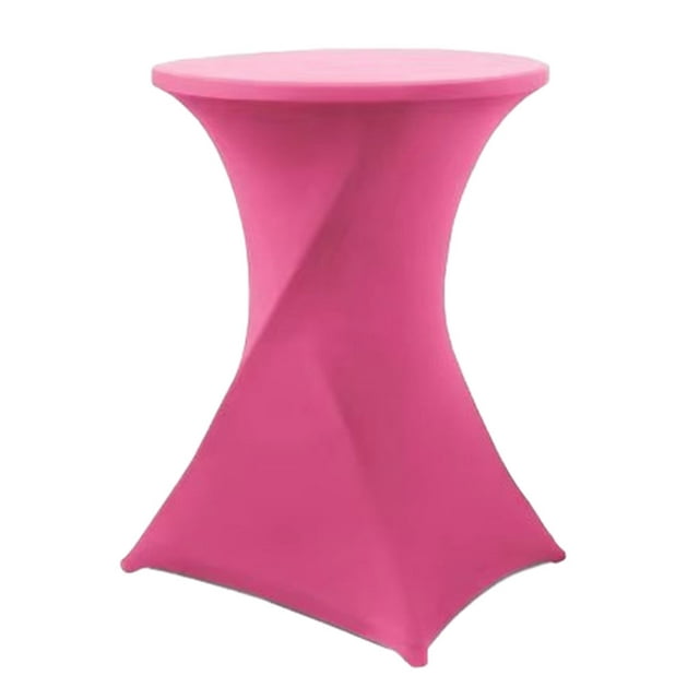 relayinert Ensemble de Table Cocktail Élastique Polyvalent Adapté à Toute Occasion Hôtel Mariage Fête Housse de Table Rose Rouge 1Ensemble