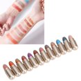 thumbnail image 1 of Juego De Sombras De Ojos En Cápsula, Paleta De Sombras De Ojos En Cápsulas De Alta Pigmentación, Brillo, Portátil, 12 Colores, Apilable, De Larga Duración, Mini Para, 1 of 7