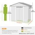 thumbnail image 3 of Outsunny 6.5x3.5ft Metal Garden Shed for Outdoor Storage, Dark Grey, 3 of 10