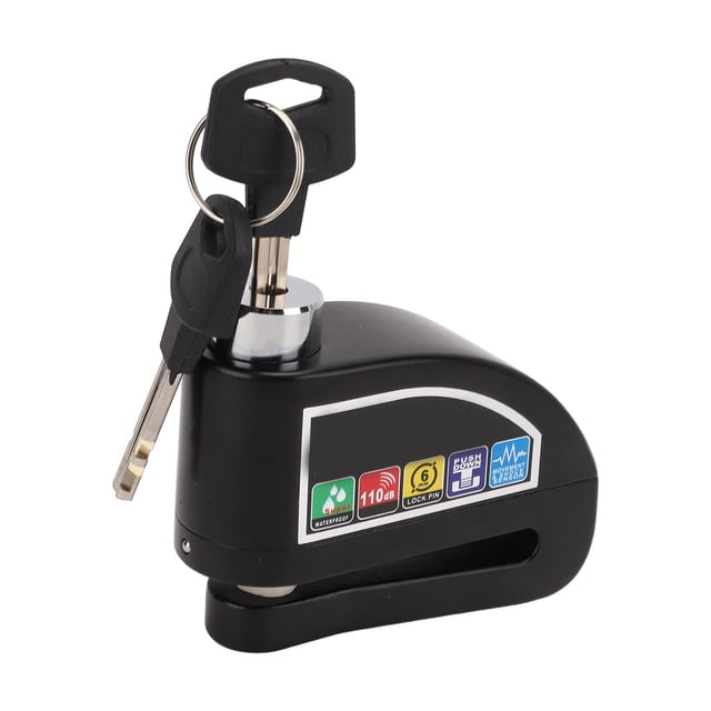 Disc Brake Alarm Lock, Security Disc Brake Lock Aluminum Alloy Heavy Duty Rustproof for Electric Mountain Bikes