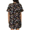 thumbnail image 3 of Bixox Women's Daisies Flowers Printed Pajama Set 2 Piece Lounge Set Top and Shorts Soft Pajamas, Shorts with Pockets, 3 of 7
