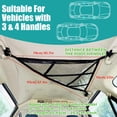 thumbnail image 3 of IC ICLOVER Car Ceiling Cargo Net Pocket, 30.7"x22" Double Layer Mesh Car Roof Storage Organizer for Travel Road Trips Camping and Most Car Truck Suv - Triangle, 3 of 7