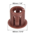 thumbnail image 2 of Uxcell 32Pcs Plastic Hole Plugs, Flush Type Panel Hole Plugs Insert End Caps for Locking Hole Furniture Cabinet 6mm Red-Brown, 2 of 6