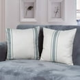 thumbnail image 2 of Grey Striped Outdoor Pillow Covers 18x18 Farmhouse Decorative Grey and White Throw Pillows for Couch Home and Sofa, Set of 2, 2 of 6