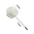 thumbnail image 5 of Men's Lapel Pins Groom Boutonniere Wedding Silk Rose Flower Handmade Satin Boutonniere Pin for Suit Wedding Groom, 5 of 8