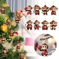 thumbnail image 4 of Hbdhejl Christmas Tree Pendant Tree Monkey Pendant Christmas Pendant Book Stacking Ornaments Christmas Monkey Holding Christmas Acrylic Ornaments New Year Ornaments, 4 of 4