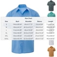thumbnail image 2 of Short Sleeve Shirts for Men with Pockets and Collared Button-Down Tshirts Shirt Mens Casual Solid Color Breathable Slim Lapel Going-Out Work Tees Tops, 2 of 6