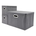 thumbnail image 2 of Set De Cajas Home And Home Plástico Café/Gris 26X17X17Cm Y 3, 2 of 3