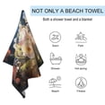 thumbnail image 2 of Watercolor Wildflowers Beach Towel Microfiber Beach Towels Sand Free Quick Dry Lightweight Travel Towels, 2 of 7