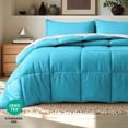 thumbnail image 6 of Bare Home Goose Down Alternative Comforter Set, Premium 1800 Collection, with Pillow Sham, 2 Piece Set, Twin/Twin XL, Aqua, 6 of 10