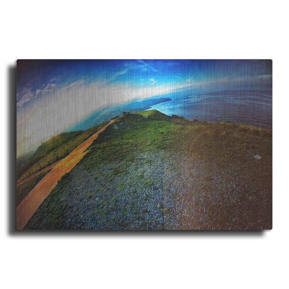 Luxe Metal Art 'Cap Bear' by Sebastien Lory, Metal Wall Art, 16"x12"