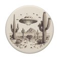 thumbnail image 3 of Platillo Phone Grip UFO con diseño de cactus y ciencia ficción alienígena, 3 of 6