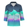 thumbnail image 4 of YVNAURA Relaxed Fit Floral Print Button Down Shirt Women Long Sleeve Tunic Blouse Casual Spring Outfit 2026 Round Neck Lightweight Wardrobe Staple, Pink,M, 4 of 5