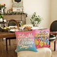 thumbnail image 3 of Summer Pillow Covers 18x18 Inch Set of 4 Flamingo Beach Happy and Salty Pillows Decorative Throw Pillows Summer Decorations Farmhouse Decor Cushion Case for Sofa Couch, 3 of 5