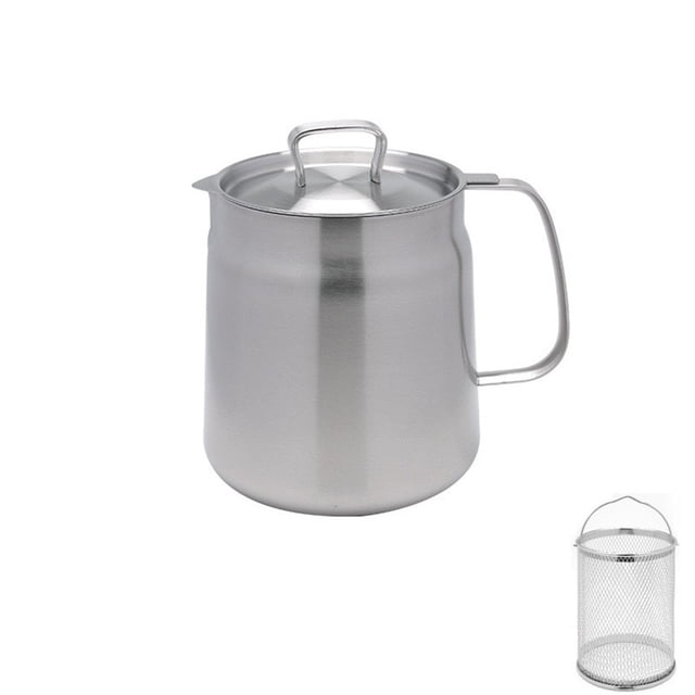 suyin Pot de Filtre à Huile en Acier Inoxydable 304 avec Couvercle