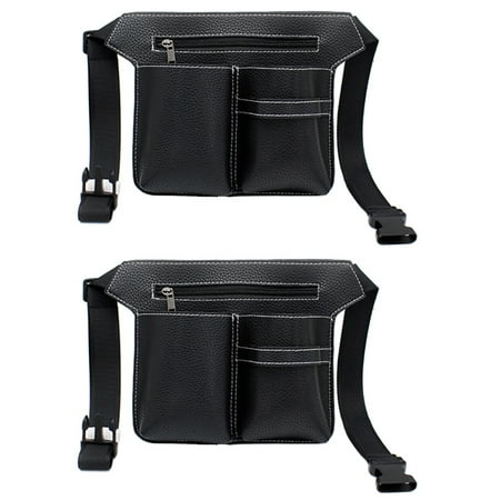 

2 Pcs Hair Scissors Comb Tool Organizer Waist Bag Fanny Pack Man