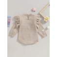 thumbnail image 4 of Bagilaanoe Newborn Baby Girls Knitted Romper Sweater Long Sleeve Bodysuits Floral Embroidery Pullover 3M 6M 12M 18M Infant Warm Jumpers Tops Fall Loose Knitwear, 4 of 8