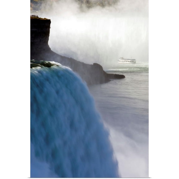 Great BIG Canvas | Rolled Darwin Wiggett Poster Print entitled The American And Horseshoe Falls, Niagara Falls, New York, USA