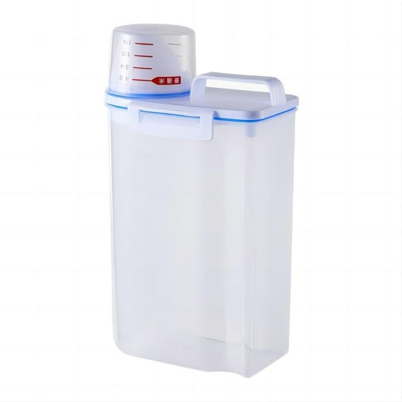 TIELUTT Storage Transparent Flour Barrel with Scale Convenient Rice Cylinder Glass Soup Containers with Lids Ice Container Teen Lunch Boxes for Girls Bathroom for Containers Large Pantry Storage Cont