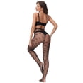 thumbnail image 4 of Intimates Womens High Waisted Tights Fishnet Stockings Thigh High Pantyhose One Size, 4 of 7