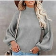 thumbnail image 2 of CoCopeaunt Women's High Collar Pullover Sweater Knitted Casual Loose Fit Fall Winter Tops, 2 of 5