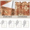 thumbnail image 3 of Orange Boho Kitchen Window Curtains, Swag Curtains Valance for Bedroom Living Room Bathroom, Geometric Antique Tribal Retro Ethnic Rod Pocket Window Treatment Curtain Block Drapes 2 Panels 36"x36", 3 of 9