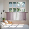 thumbnail image 4 of Dark Purple Ombre Tier Curtains, Modern Gradient Abstract Art Light Filtering Kitchen Curtains, 2Pcs Rod Pocket Half Window Treatments Panels for Sink Cafe Cabinet Camper 27.5x36 Inches, 4 of 9