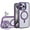 Darkpurple, variant on TECH CIRCLE for iPhone 16 Pro Max Case, Military Grade Drop Protection Compatible with MagSafe Stash Stand Camera Lens Protector Magnetic Phone Case for Apple iPhone 16 Pro Max 6.9" 2024,Black