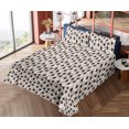 thumbnail image 4 of Ambesonne Geometric Fitted & Flat Sheet with Shams 4 Pcs Set, Marble Artwork Modern, Full, Pale Grey and Charcoal Grey, 4 of 5