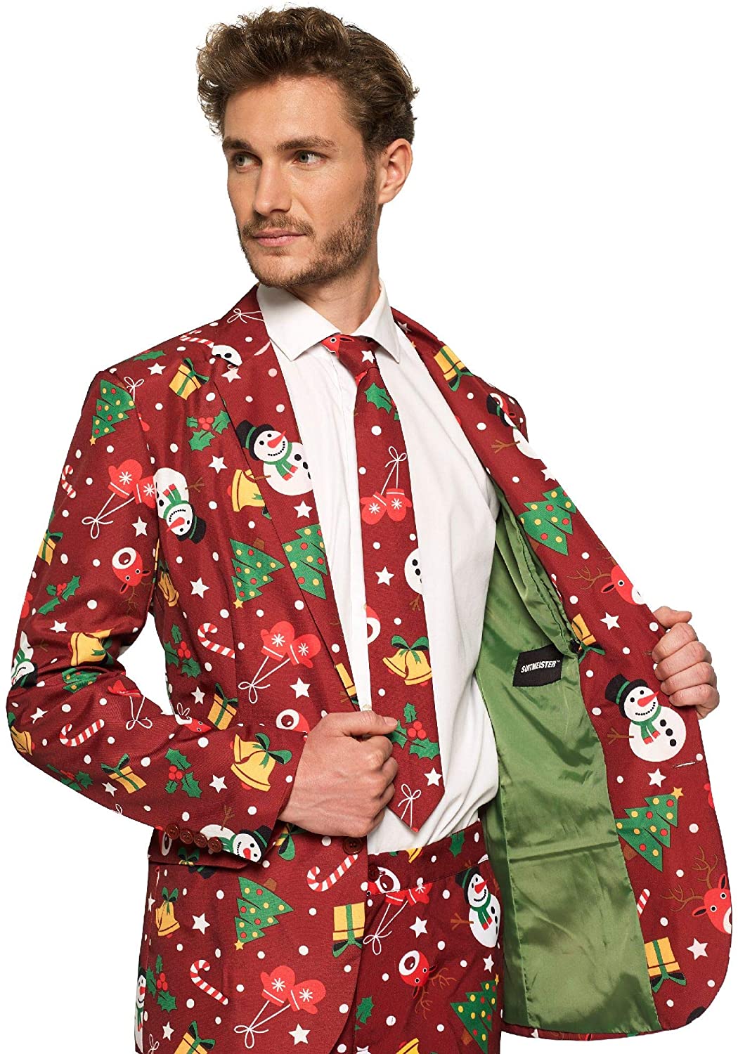 light up ugly christmas suit