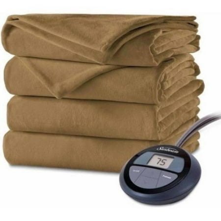 Velvet Plush Electric Heated Blanket, 1 Each by Sunbeam