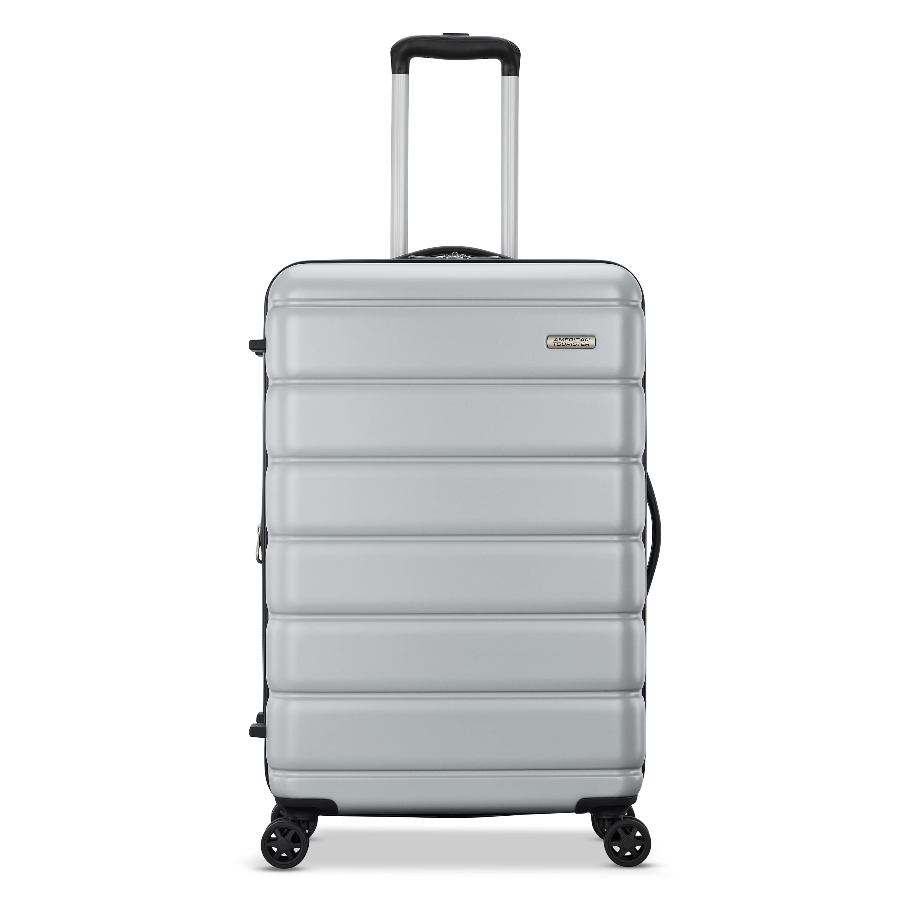 American Tourister Roll Out 2-Piece Luggage Set with Spinner Wheels (Carry on/Medium Checked) - Silver