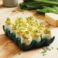 thumbnail image 3 of Rachael Ray Solid Glaze Ceramics Egg Tray, 12-Cup, Teal, 3 of 13