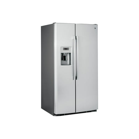 GE - Profile Series 28.4 Cu. Ft. Side-by-Side Refrigerator with Thru-the-Door Ice and Water - Stainless steel