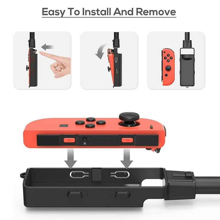 Golf Clubs Fit for Nintendo Switch Joy-Con, TSV Switch Golf Game Handle Grip Accessories Fit for Mario Golf: Super Rush, w/Rotatable Golf Rod & Non
