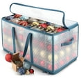 thumbnail image 2 of Hearth & Harbor Large Christmas Ornament Storage Box With Adjustable Dividers - Plastic Ornament Storage Container For 128 Holiday Ornaments or Decorations Plastic 1 Pack, 2 of 8
