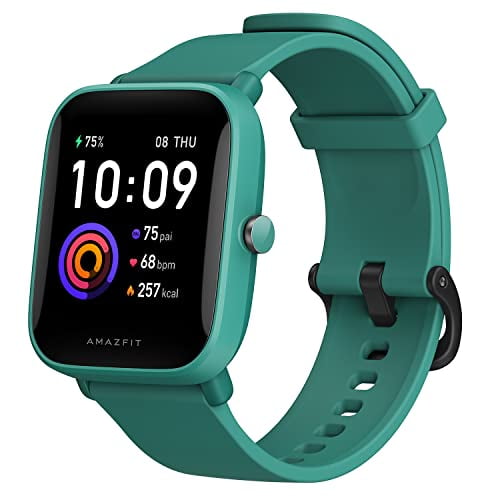 Amazfit Bip U Montre Intelligente Tracker D\'entraînement Physique pour Hommes Femmes avec 60+ Modes Sportifs, Autonomie de 9 Jours, Moniteur de Sommeil Fréquence Cardiaque Oxygène Sanguin, Étanche 5 ATM, pour iPhone Android Phone