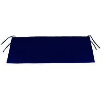 Jordan Manufacturing 48" x 19.5" Midnight Navy Solid Rectangular Outdoor Settee Swing Bench Cushion with Ties