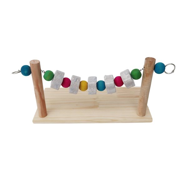 Bloque de molienda, de juguete para masticar, parque infantil, juego de escalada de madera, soporte para pájaros de piedra Molar para