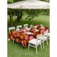 thumbnail image 3 of Outdoor Tablecloth with Umbrella Hole and Zipper, Pink Pumpkin Fall Rectangle Table Cloth 52x70 Inch Waterproof Tablecloth, Thanksgiving Maple Leaves Autumn Picnic Table Cover for Patio Camping, 3 of 7