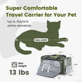 thumbnail image 4 of Transportín para mascotas Pawaii TSA Airline aprobado por la TSA para gatos de 6 kg con etiqueta de identificación, 4 of 9