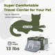 thumbnail image 4 of Transportín para mascotas Pawaii TSA Airline aprobado por la TSA para gatos de 6 kg con etiqueta de identificación, 4 of 9
